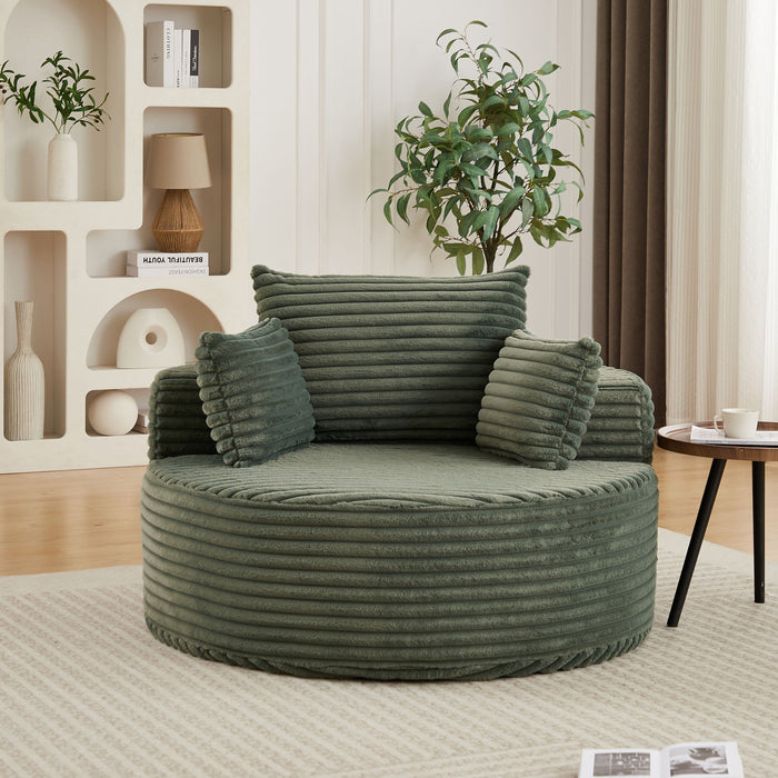 Modern Single Sofa With Backrest Pillow For Living Room