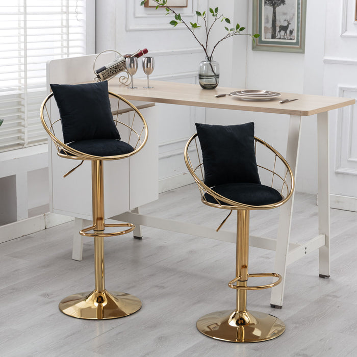 Unique Design Bar Chair, 360 Degree Rotation, Adjustable Height, Suitable For Dining Room And Bar
