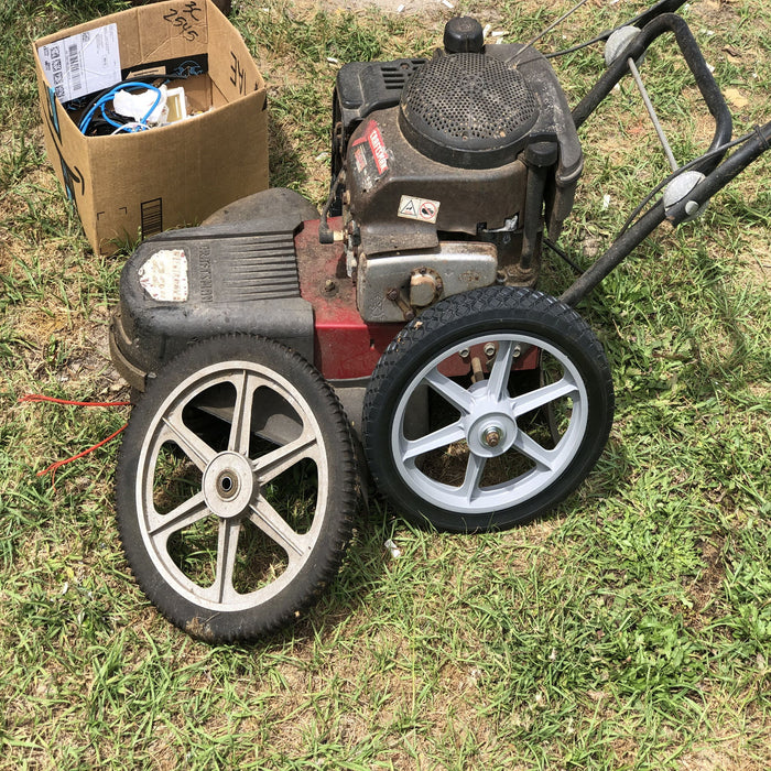 Universal 12" Spoked Plastic Wheel And Tire For Lawn Mowers & Trolley Carts, 10 Pack - Black