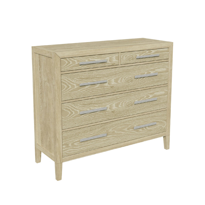 Adeline - 5 Drawers Chest - Natural Wood Wash