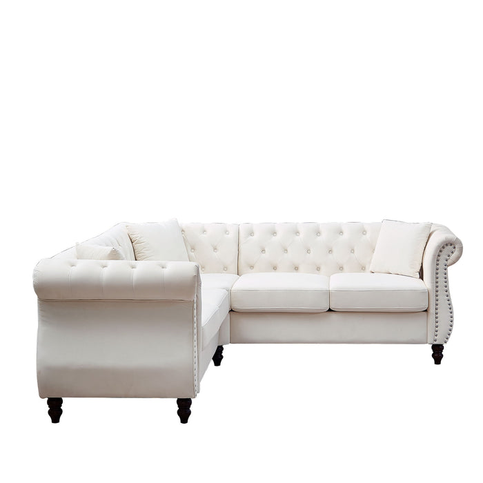 Streamline Modern L-Shaped Corner Sofa