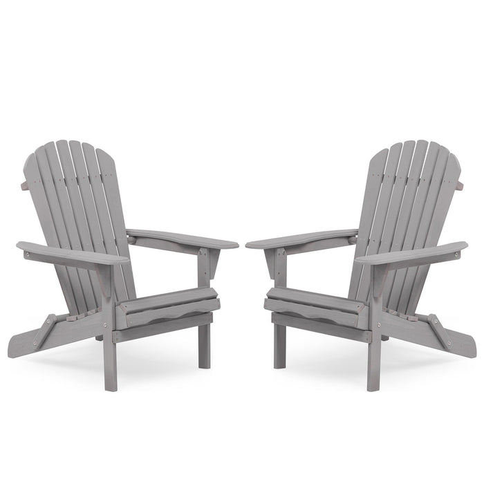 Lounge Patio Chair For Garden Outdoor Wooden Folding Adirondack Chair (Set of 2) Solid Cedar Wood Lounge Patio Chair For Garden