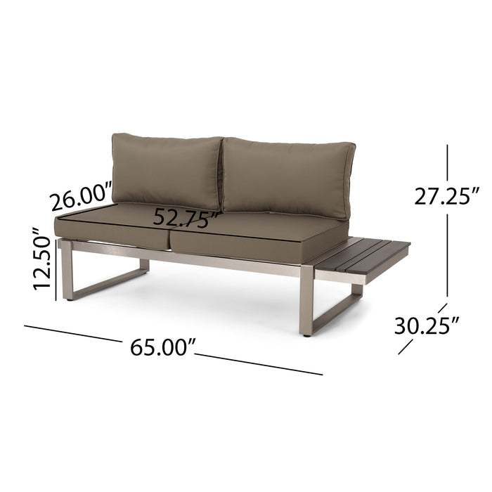 Sterling - Outdoor V Shaped 5 Seater Sofa Set With Cushions