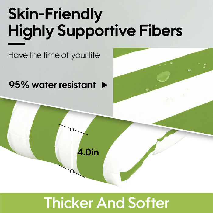 2 Piece High Back Patio Chair Cushion Set, Tufted Adirondack And Rocking Chair Cushions