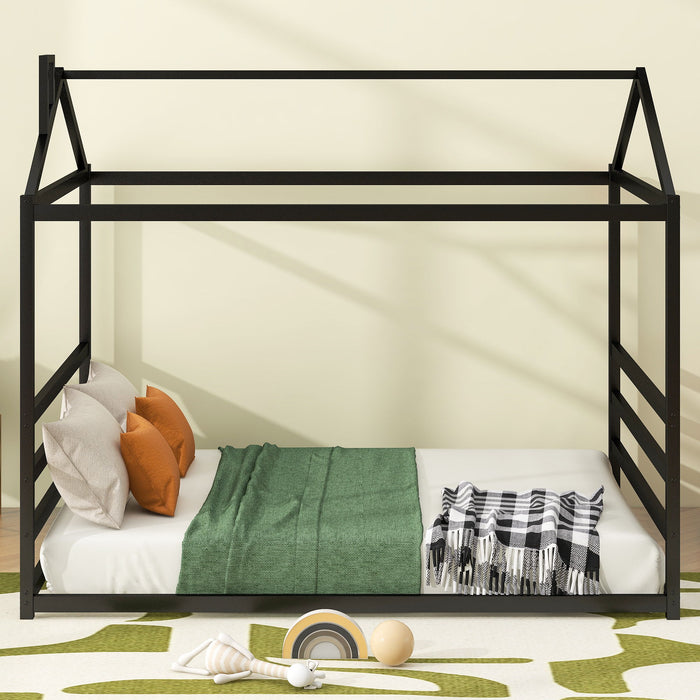 Metal House Shape Platform Bed