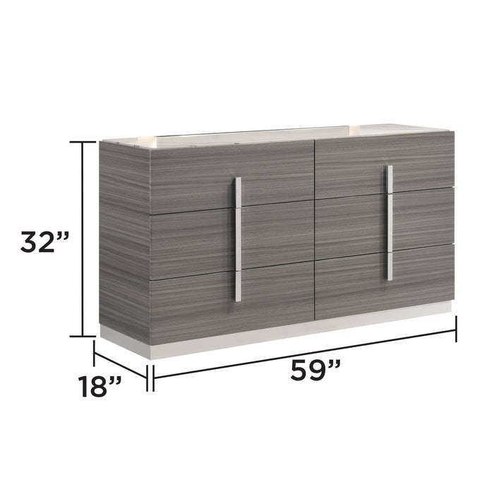 Altima - 6 Drawer Dresser (Mirror Not Included) - Gray