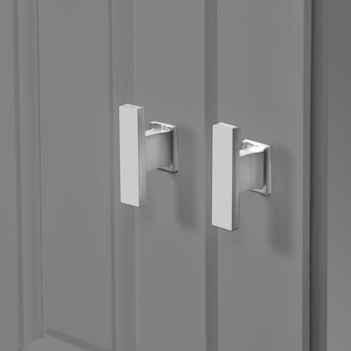 Wall Mounted Bathroom Cabinet With Mirror And 4 Shelves, Rectangular Design - Gray