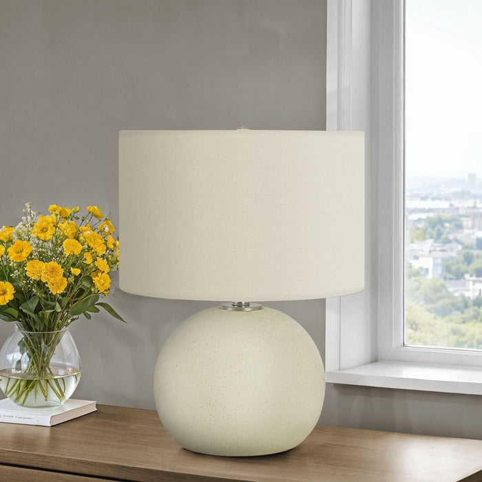 Lighting, Contemporary Table Lamp, Ceramic - Cream