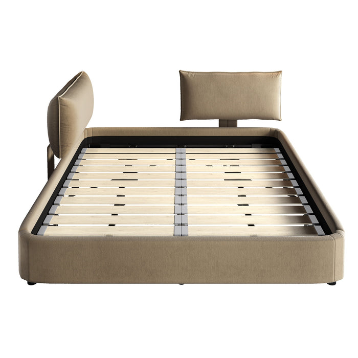 Cloud Bed Frame With Oversized Padded Movable Headboard
