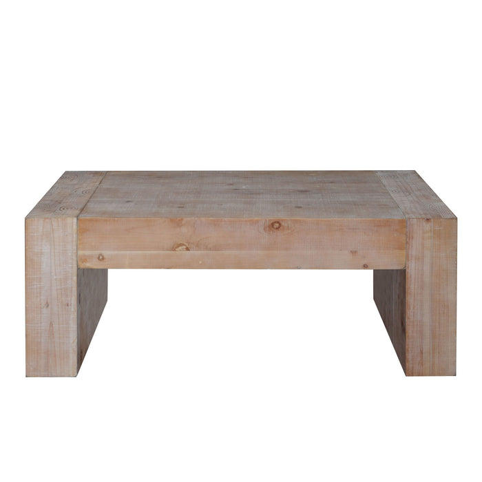 Modern Farmhouse Living Room Block Leg Coffee Table