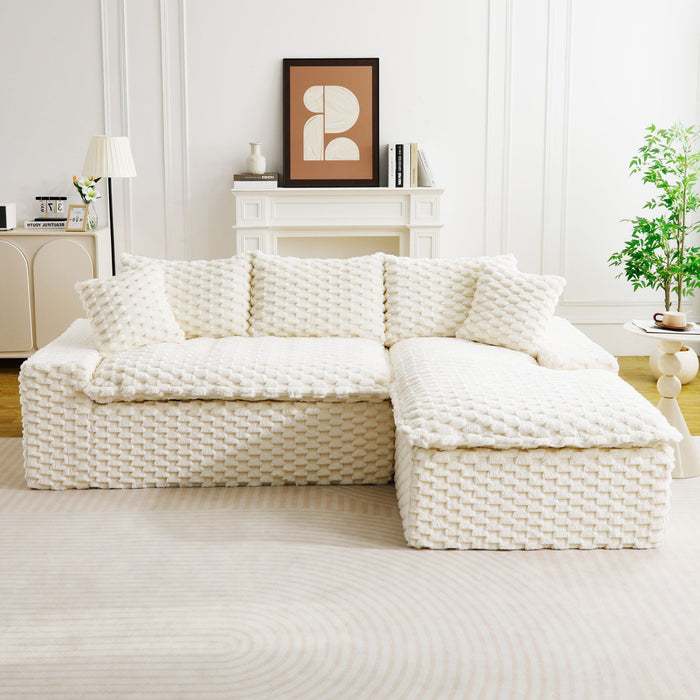 Modular Sofa, Convertible Twin Seat With Chaise Lounge