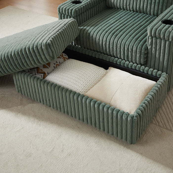 3 Seater Sofa With 2 Ottomans For Living Room