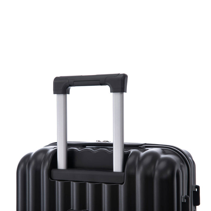 20" / 24" / 28" 3 Pieces / Set Spinner Wheel Luggage, Carry On Suitcase, With Cup Holder & USB Port & Phone Holder