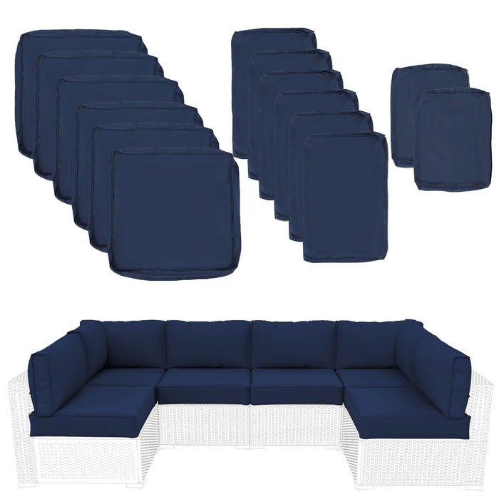 Outdoor Deep Seat Cushions For Patio Furniture Replacement, Cushion Set For Sectionals