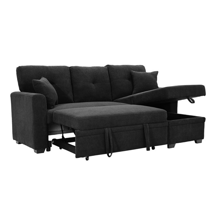 Sleeper Sectional With Pull Out Bed, Reversible Chaise