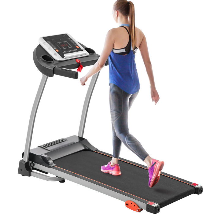 Foldable Treadmill With Incline For Running Walking Exercise - Black