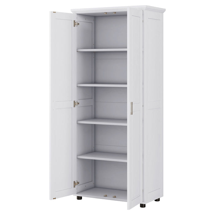 Storage Cabinet With Adjustable Shelves, 2 Doors, Rectangle Design For Bathroom