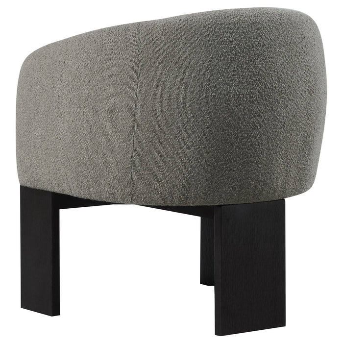 Maciel - Upholstered Barrel Back Accent Chair - Mushroom
