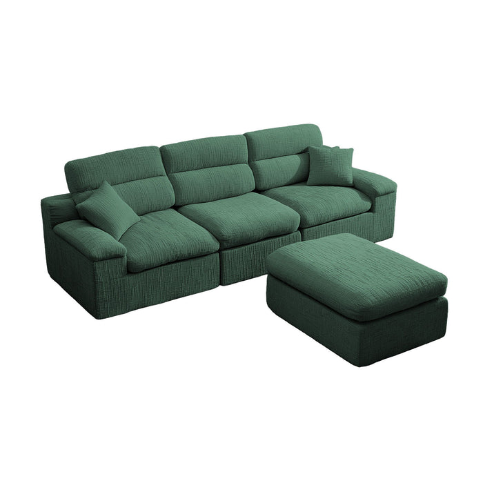Corner Chaise Sofa With High Backrest
