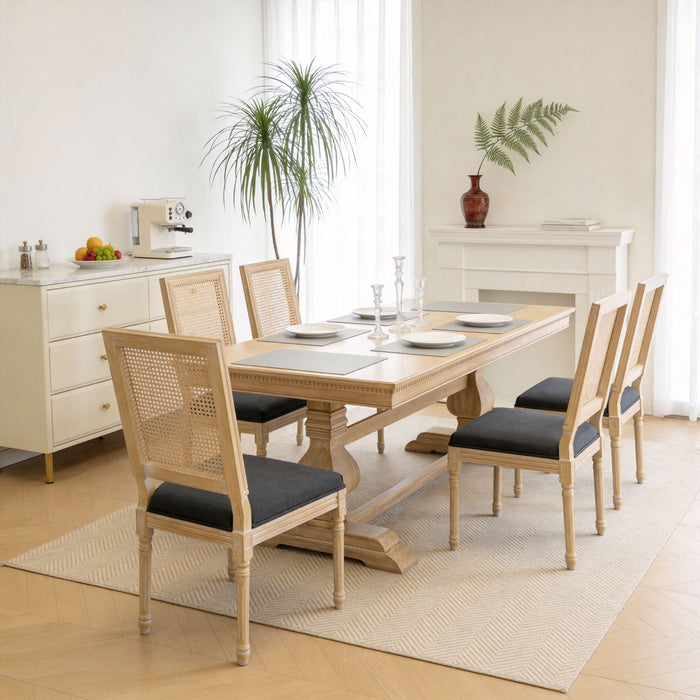 Dining Chairs With Square Back (Set of 2)