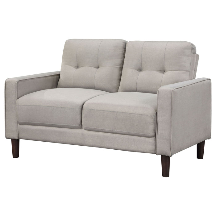 Harvey - Tufted Loveseat With Track Arm Design