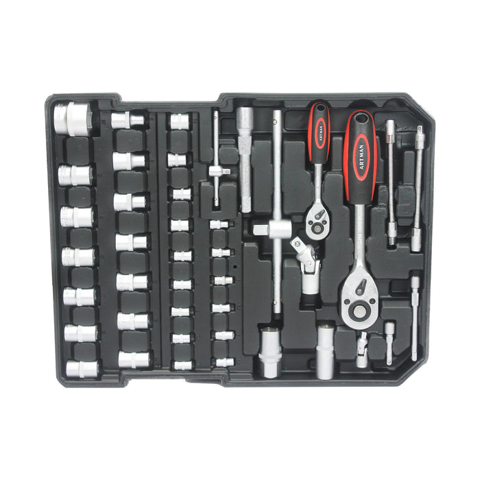 899 Piece Home Repair Tool Set With Rolling Plastic Toolbox, 4 Drawers, General Household Maintenance Kit