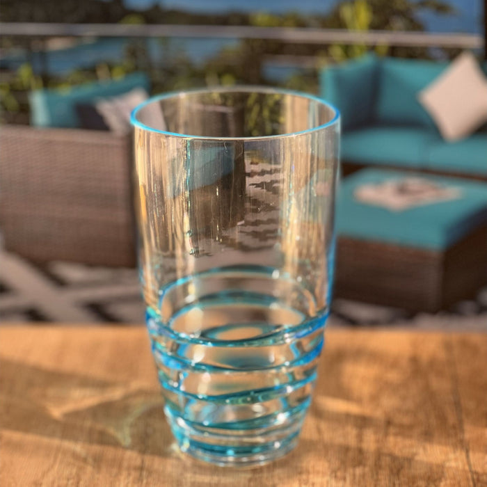 Leading Ware Swirl Acrylic Glasses Drinking (Set of 4)