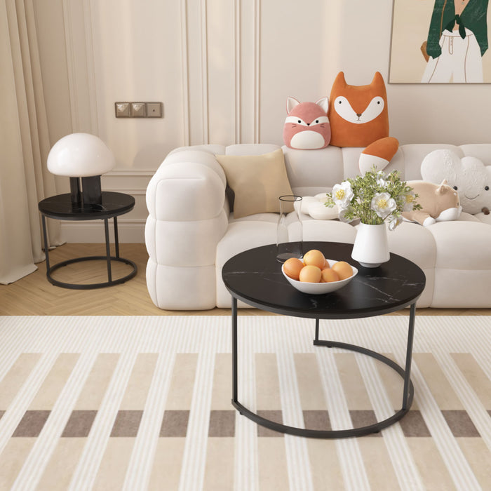 Round Nesting Coffee Table (Set of 2)