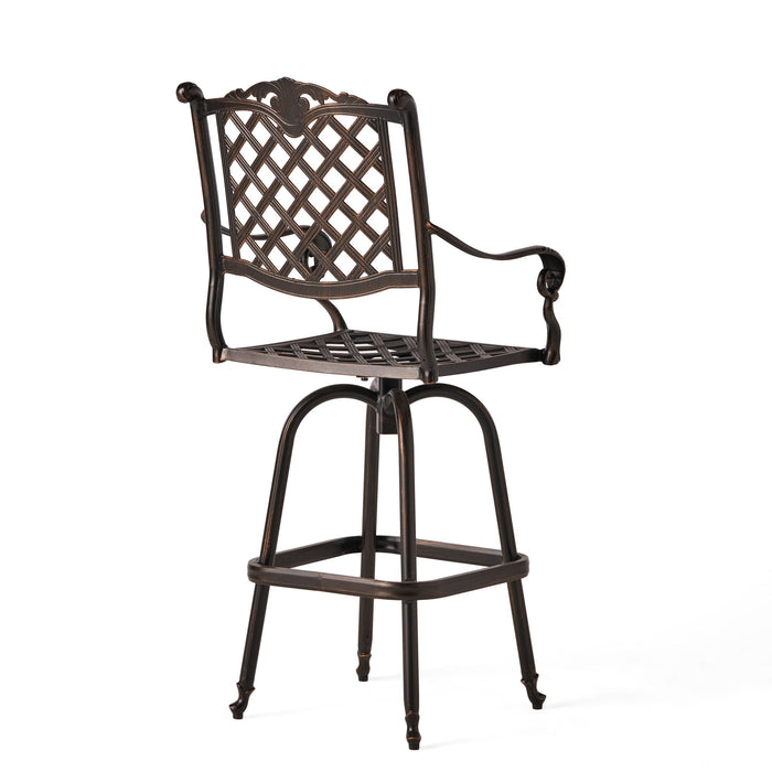 Cast Aluminum Bar Stool - Copper