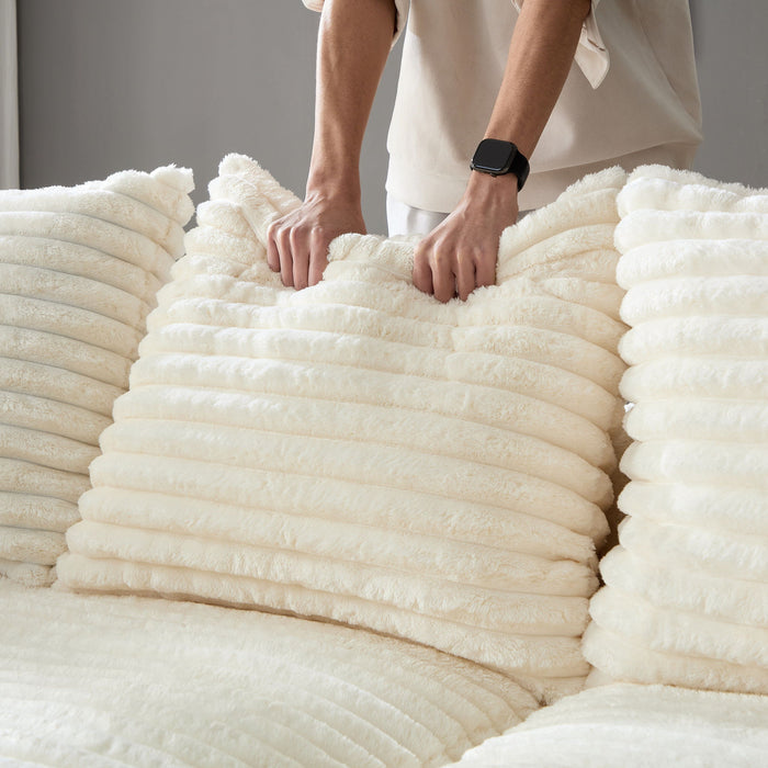 4 Seat Sofa, Modern Comfy Upholstered Sofa Cloud Couch, Deep Seat Couches With Soft Pillows