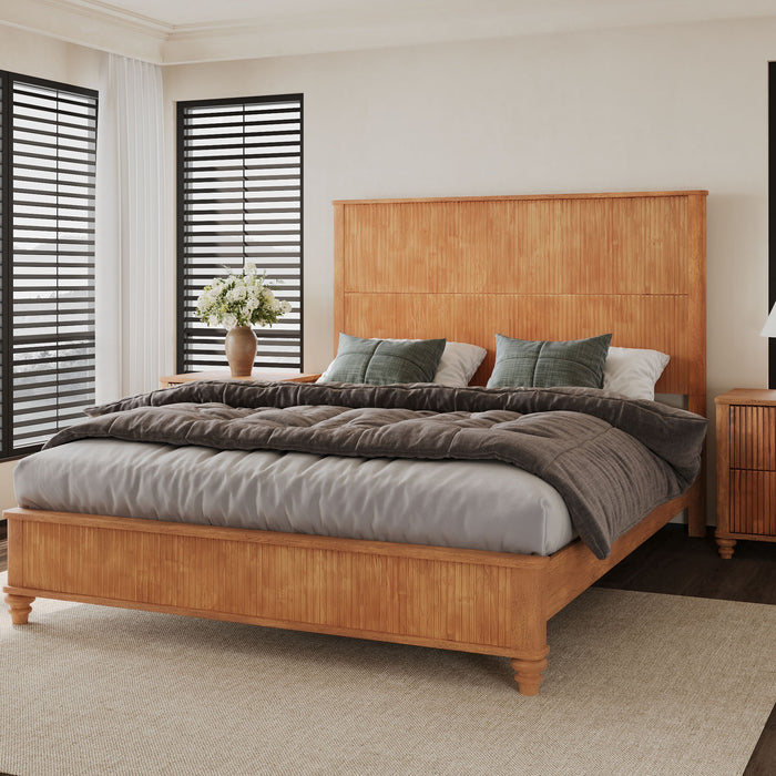 Platform Bed Frame & Tall Headboard