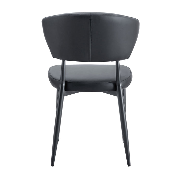 Minimalist Ergonomic Dining Chair With Curved Backres (Set of 4)