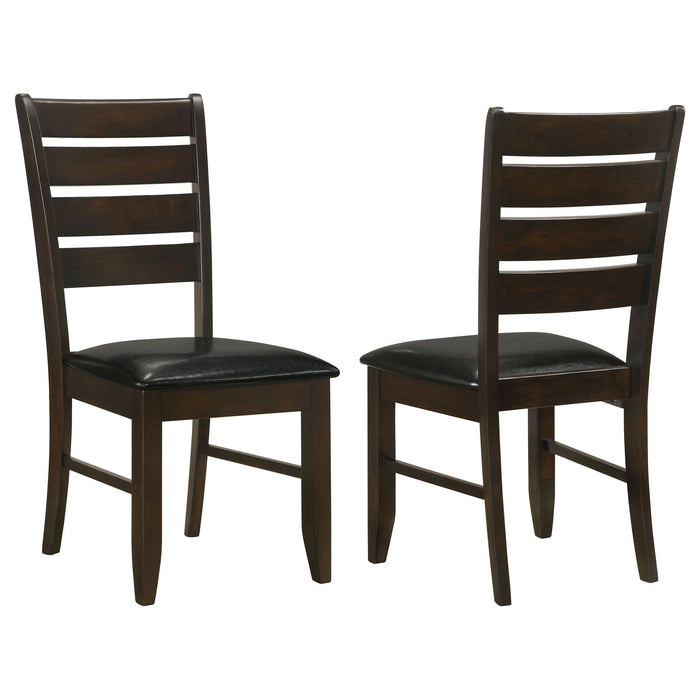 Padded Seat Side Chairs With Tapered Slats (Set of 2)