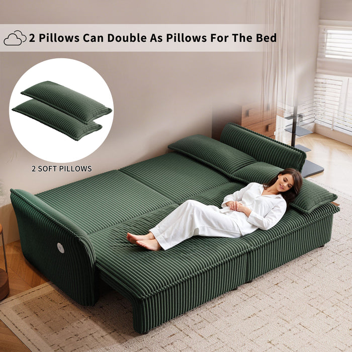 2 In 1 Convertible Sofa Bed, Multi Functional Living Room Furniture