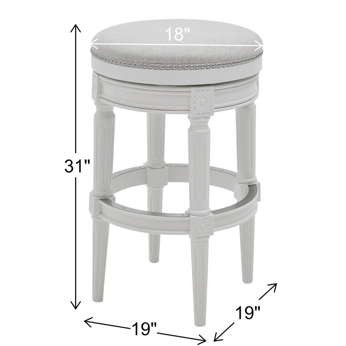 Rustic Elegance Backless Swivel Stool