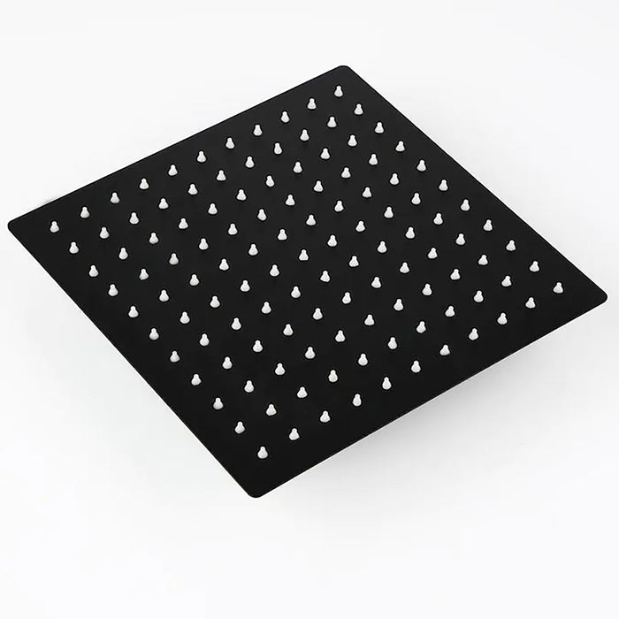 Brass Shower System With 10" Rainfall Shower Head And Handheld Sprayer - Matte Black