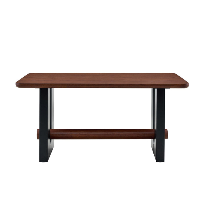Compact Dining Table - Walnut / Black