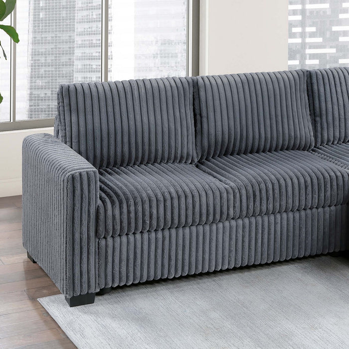 2 Piece Sectional Sofa With Right Arm Chaise And Left Arm Sofa - Dark Gray