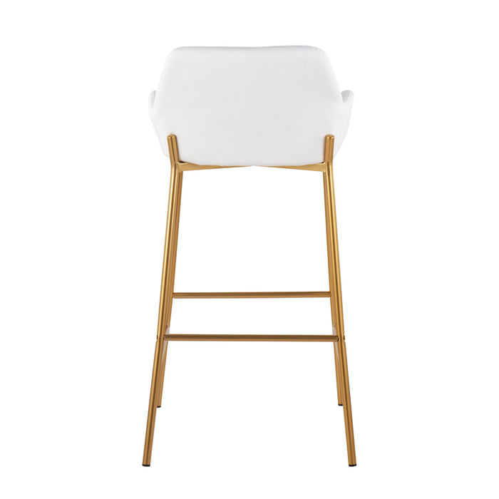 Daniella - Stylish Contemporary Glam Fixed Height Bar Stool (Set of 2)