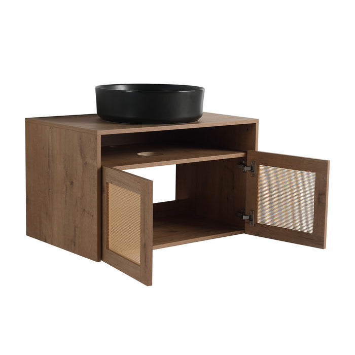Bathroom Vanity & Art Sink, 2 Soft Close Doors, Float Mounting Design