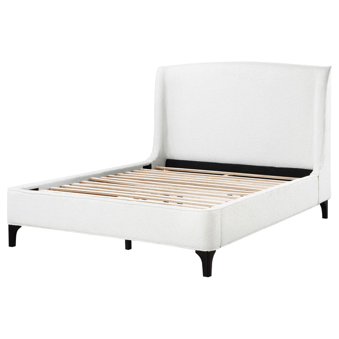 Theodore - Eastern King Wingback Bed - Ivory