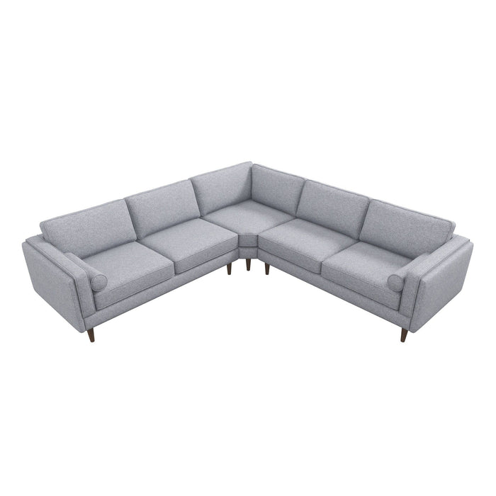 Amber - Corner Sectional Sofa - Light Gray