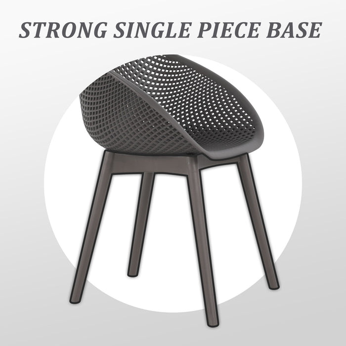 Modern Lounge Chair Set With Round Table