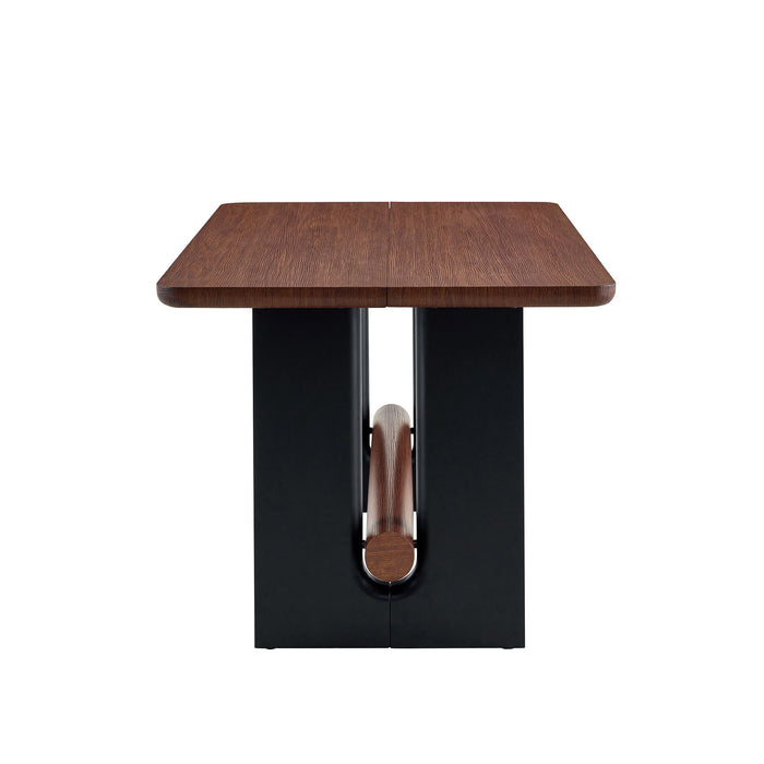 Compact Dining Table - Walnut / Black