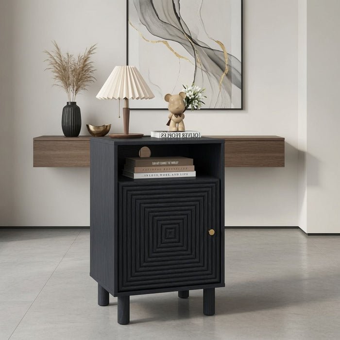 Nightstand With Charging Station & Storage