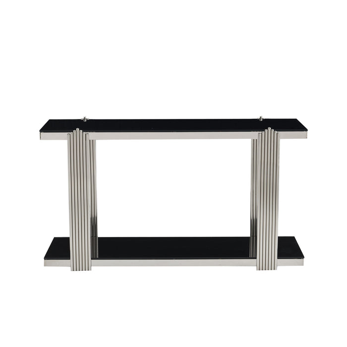 Console Table With Double Tier Storage