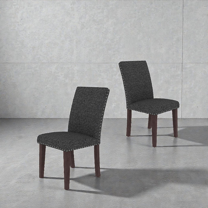 Upholstered Dining Chair With High Back Design (Set of 2)