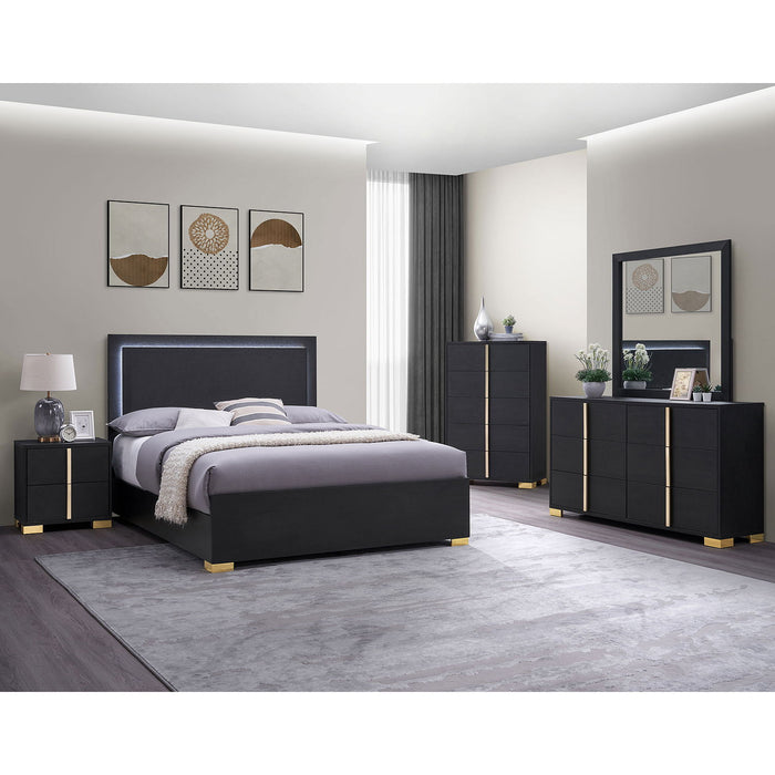 Jeremiah - LED Panel Bed With Touch Controlled Lighting