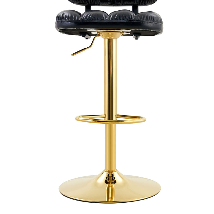 Adjustable Height Bar Stools & Footrest For Kitchen Island (Set of 2)