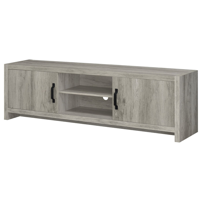 Conifer - TV Stand With Adjustable Shelves - Gray